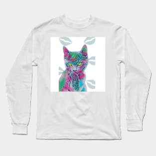 Cat blowing kiss Long Sleeve T-Shirt